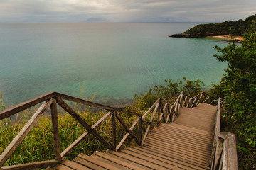 Obraz premium wooden pier on the lake