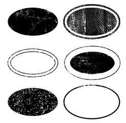 A Blank Ellipse postal stamps set.illustration vector