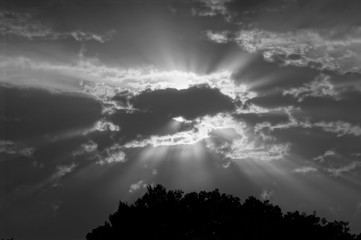 Sonne und Wolken