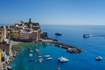 Cinque Terre - Vernazza,  picturesque fishermen villages in the province of La Spezia, Liguria, Italy 
