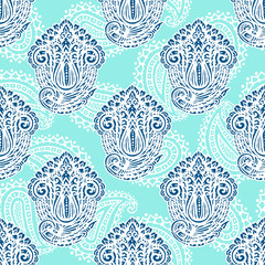 Ornamental ethnic art, patterned Indian, Turkish, Arabic, paisley. Hand drawn illustration. Tattoo, astrology, alchemy, boho and magic symbol. Original design in doodle style.