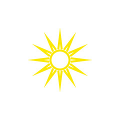 Sun icon vector isolated, sun symbol