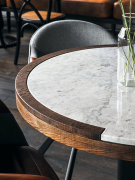 Marble table and chair