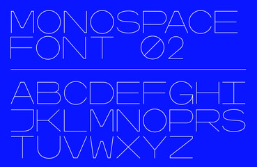 Monospaced vector modern font. A creative typeface for logo and poster design