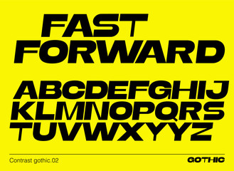 Dynamic vector modern font. A creative typeface for logo and poster design