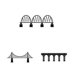 Isolated object of construct and side symbol. Set of construct and bridge vector icon for stock.