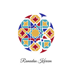 Ramadan Kareem concept banner with islamic geometric ornate. Vector illustration. greeting card, banner