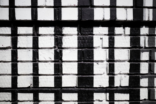Black and white brick wall texture background hd