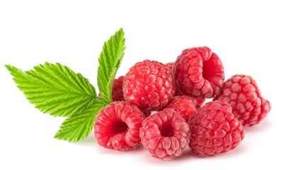raspberry on white background