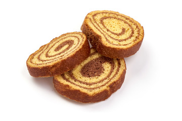 Sweet crackers, isolated on white background