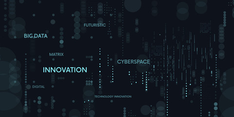 cyberspace background.Digital,technological,BIG DATA, Matrix. Technology INNOVATION. Vector.