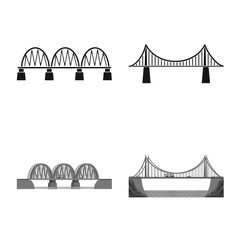 Isolated object of connection and design sign. Collection of connection and side vector icon for stock.