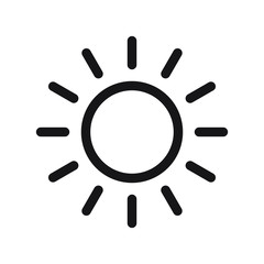 Sun icon vector isolated, sun symbol