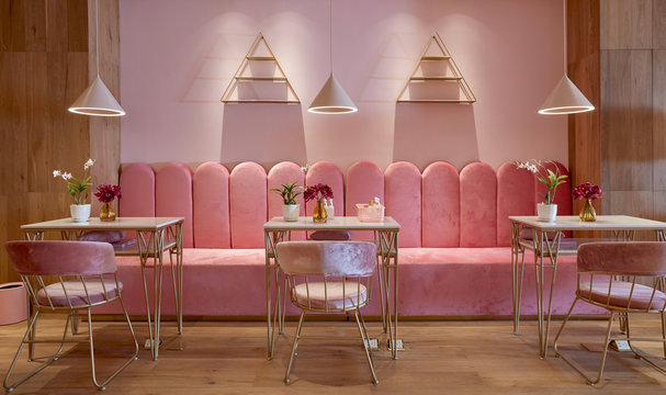 Pink toned interior