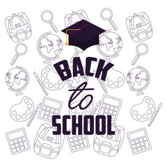 Back to school vector design