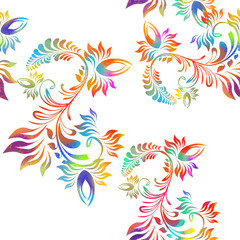 Fototapeta na wymiar A seamless background floral patterns. Vector illustration