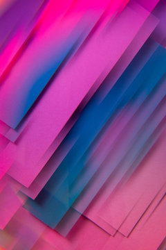 Blue and pink geometric shapes. Abstract photo.