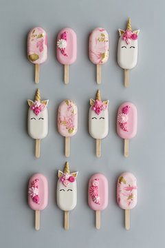 Unicorn popsicles