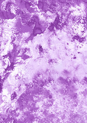 Abstract watercolor purple background. Hand drawn illustration