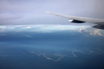 Fototapeta premium Flug nach Südamerika