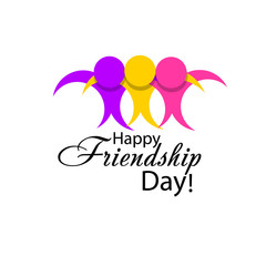 Happy Friendship day vector typographic design. Inspirational quote about friendship. Usable as greeting cards, posters, clothing, t-shirt for your friends. Vector illustration