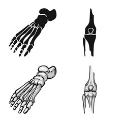 Vector design of medicine and clinic logo. Collection of medicine and medical stock vector illustration.