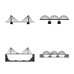 Vector design of connection and design logo. Collection of connection and side vector icon for stock.