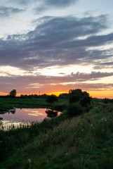 Fototapeta premium Sunset Over Canal