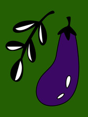 Simple Vegetables set composition. Linear graphic. Scandinavian style. Healthy food illustration. Autumn, harvest, fall