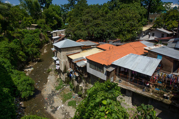 Fototapeta na wymiar The slum areas in Philippines