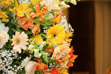 Arranjo florais coloridos. Fundo. Flores diversas