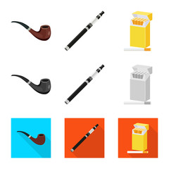 Isolated object of refuse and stop symbol. Set of refuse and habit stock symbol for web.