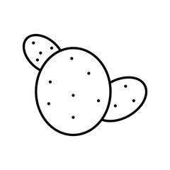 exotic cactu plant nature icon