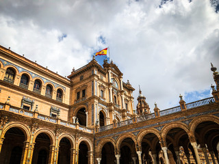 spanish streets & buildings - panoramic view