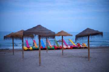 umbrellas and chairs on beach