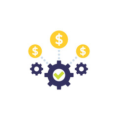 costs optimization and business efficiency icon