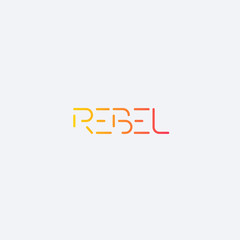 Rebel, minimal vector logo design