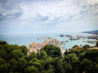 spanish streets & buildings - panoramic view