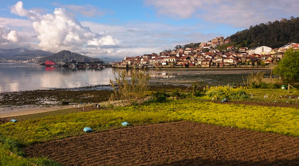 Coastal village of Combarro in Galicia, Spain
