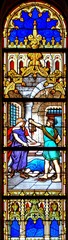 Obraz na płótnie Canvas Stained Glass Mother church of Vila do Conde in Portugal