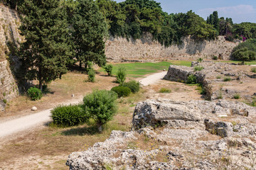 Defensive ditch along the wall of the old town