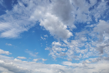 Beautiful sunny view of deep blue sky and Altocumulus cloud. 