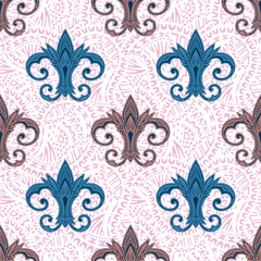 Fleur de Lis background texture. Seamless pattern.
