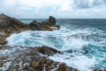 Isla Mujeres, Yucatan / Mexico - July, 23, 2019: Isla Mujers Beach Punta Sur