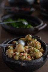 potatoes in a pan