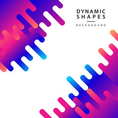 Modern Abstract dynamic shapes rounded lines background with Colorful image.