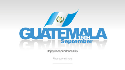 Guatemala Independence Day flag logo icon banner