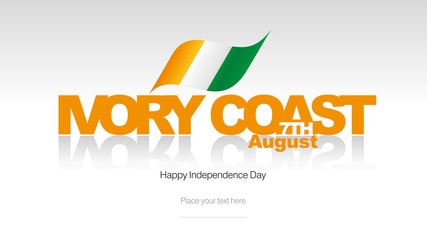 Ivory Coast Independence Day flag logo icon banner