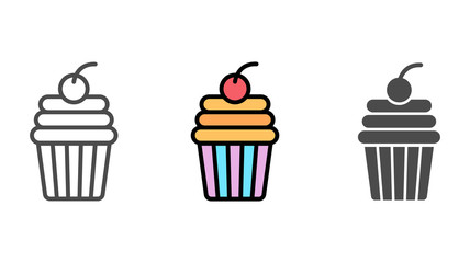 Muffin vector icon sign symbol