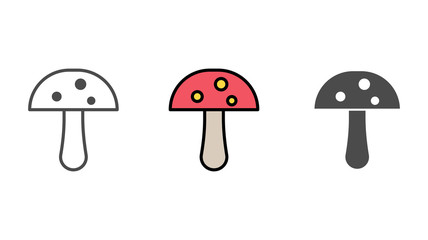 Mushroom vector icon sign symbol